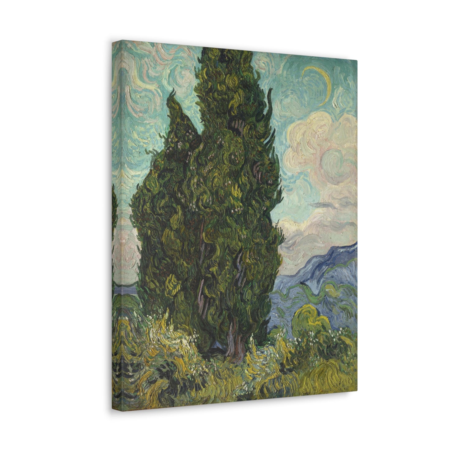 Cypresses by Vincent Van Gogh - Canvas Print