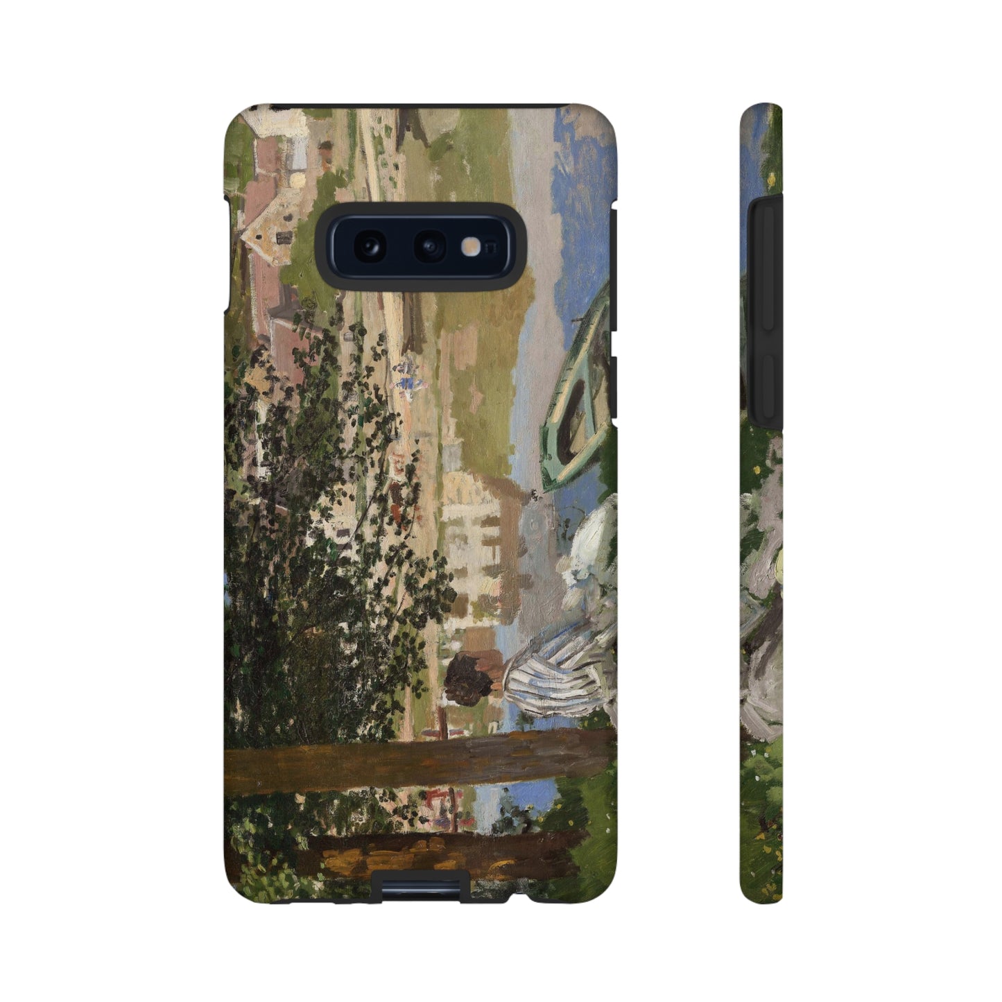 On the Bank of the Seine by Claude Monet - Cell Phone Case