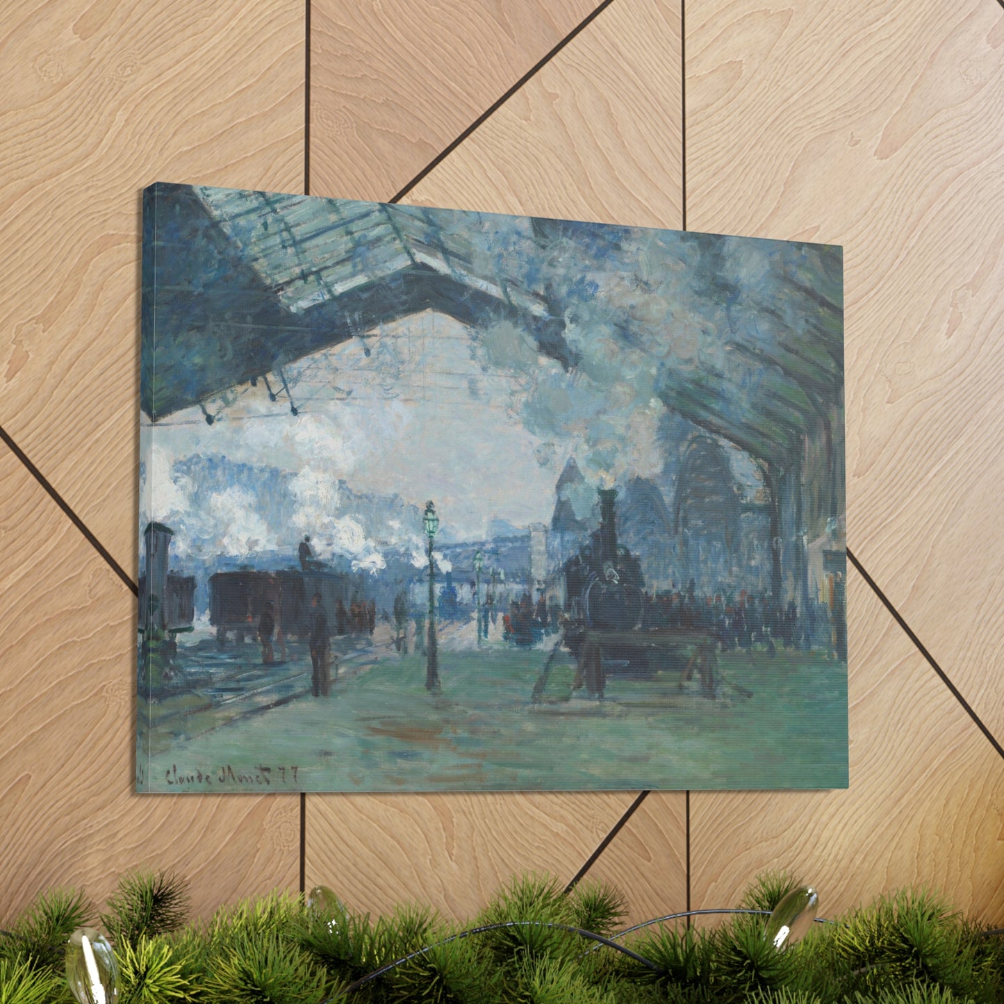 Arrival of the Normandy Train, Gare Saint-Lazare by Claude Monet - Canvas Print