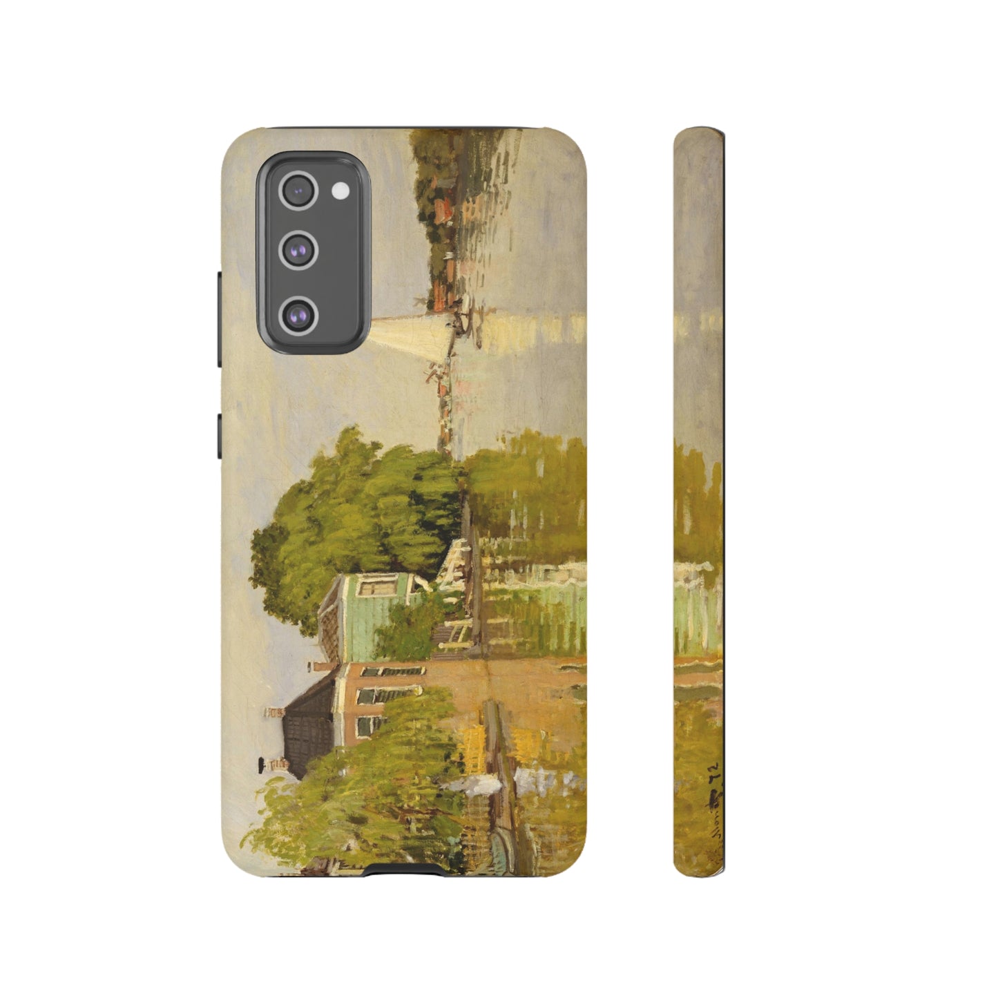 Houses on the Achterzaan by Claude Monet - Cell Phone Case