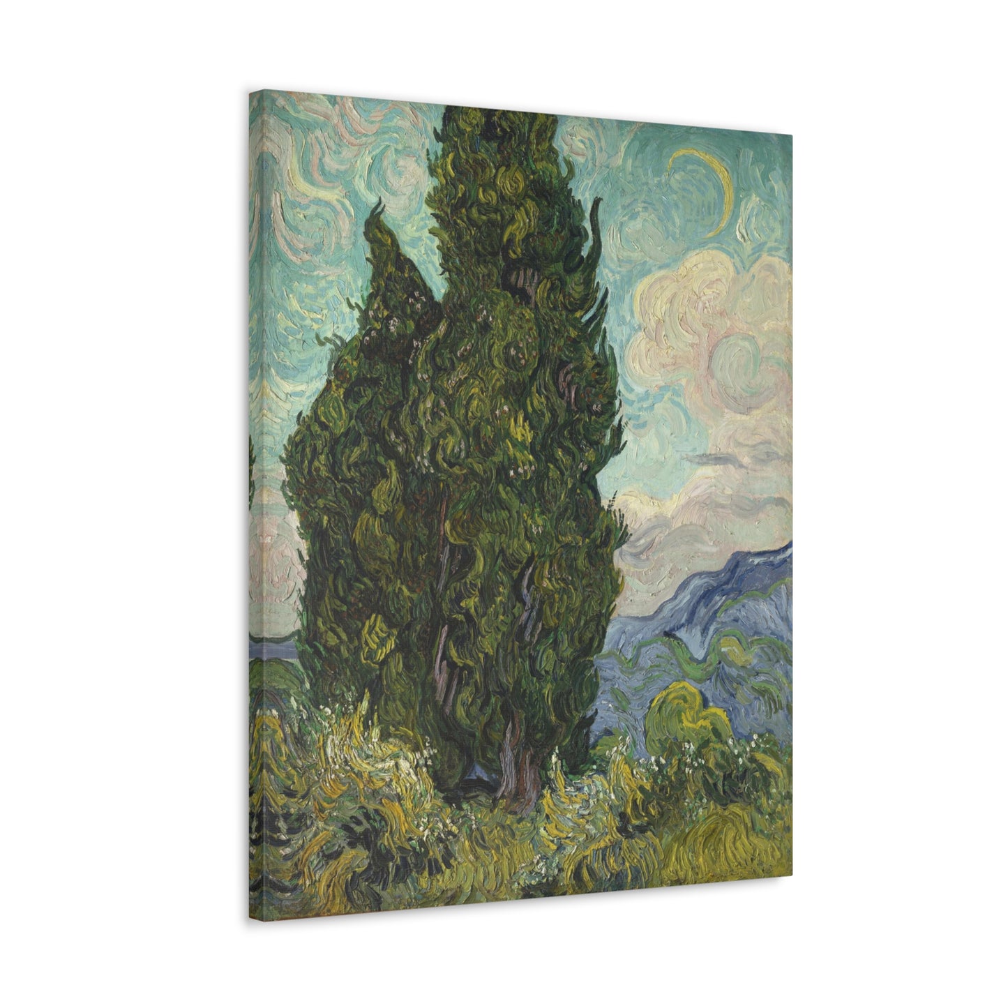 Cypresses by Vincent Van Gogh - Canvas Print