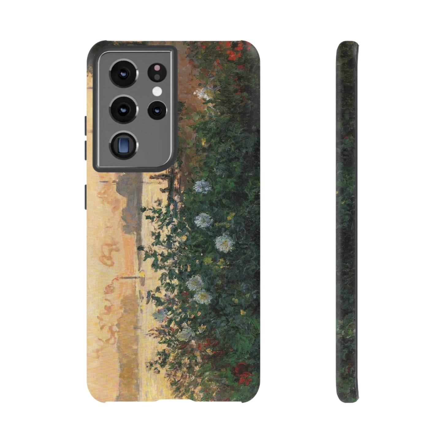 Flowered Riverbank, Argenteuil by Claude Monet - Cell Phone Case