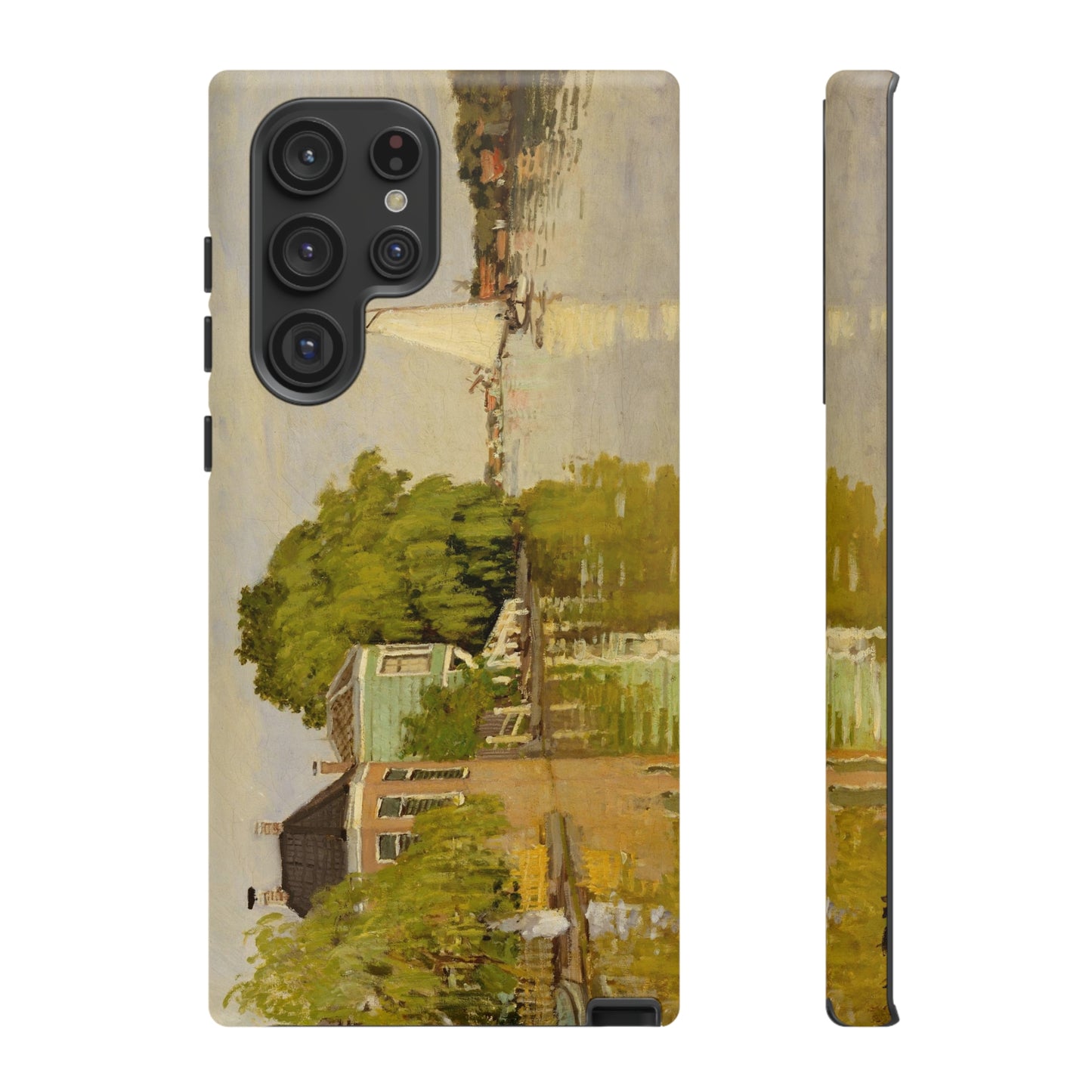 Houses on the Achterzaan by Claude Monet - Cell Phone Case