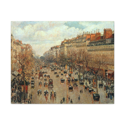 Boulevard Montmartre by Camille Pissarro - Canvas Print