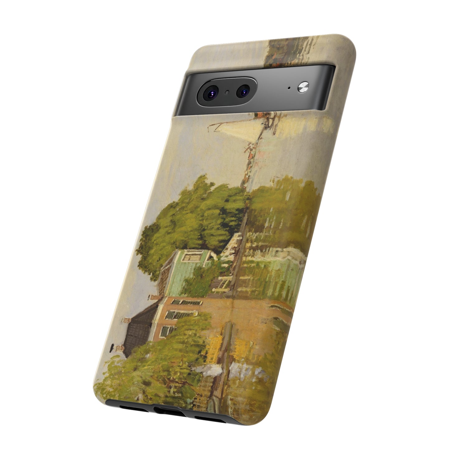 Houses on the Achterzaan by Claude Monet - Cell Phone Case