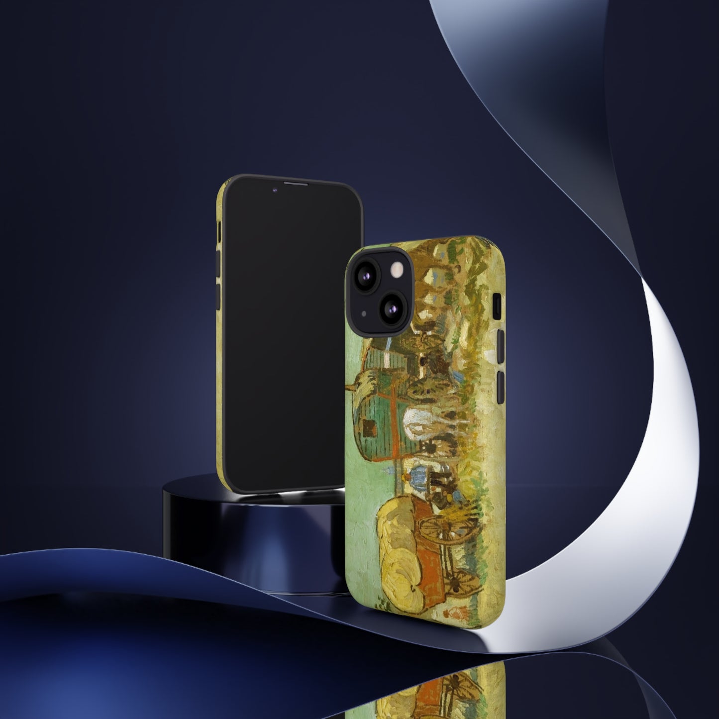 Encampment of Gypsies with Caravans by Vincent Van Gogh - Cell Phone Case