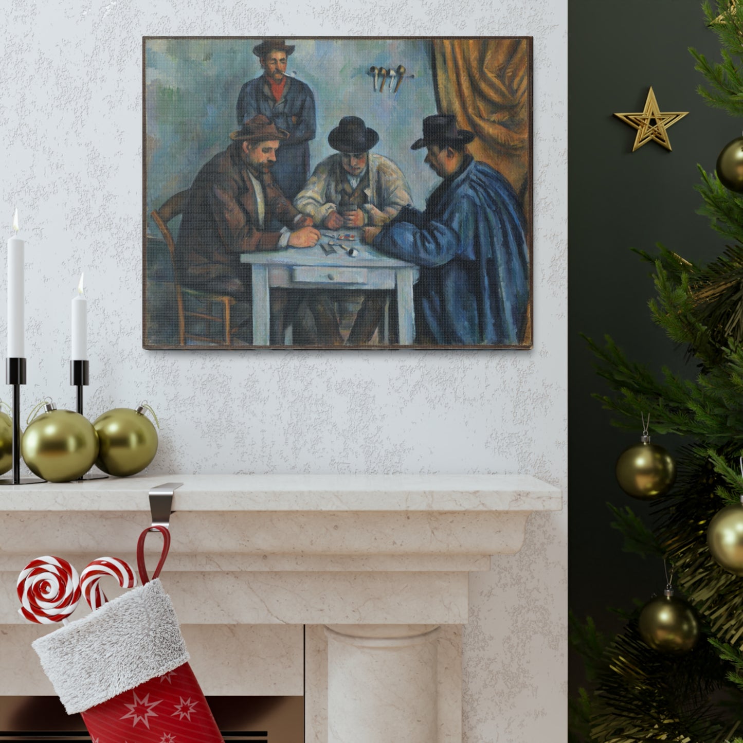 Les Joueurs de Cartes by Paul Cezanne - Canvas Print