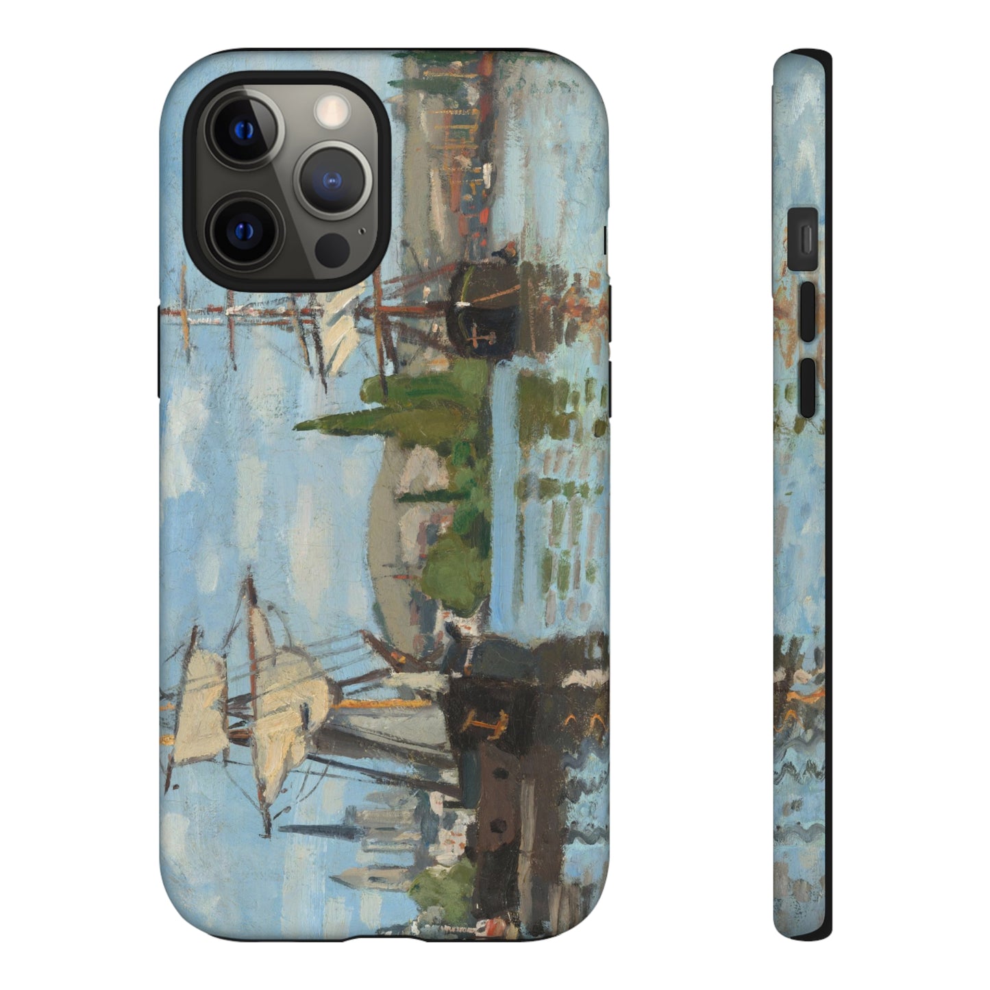 Ships Riding on the Seine at Rouen by Claude Monet - Cell Phone Case