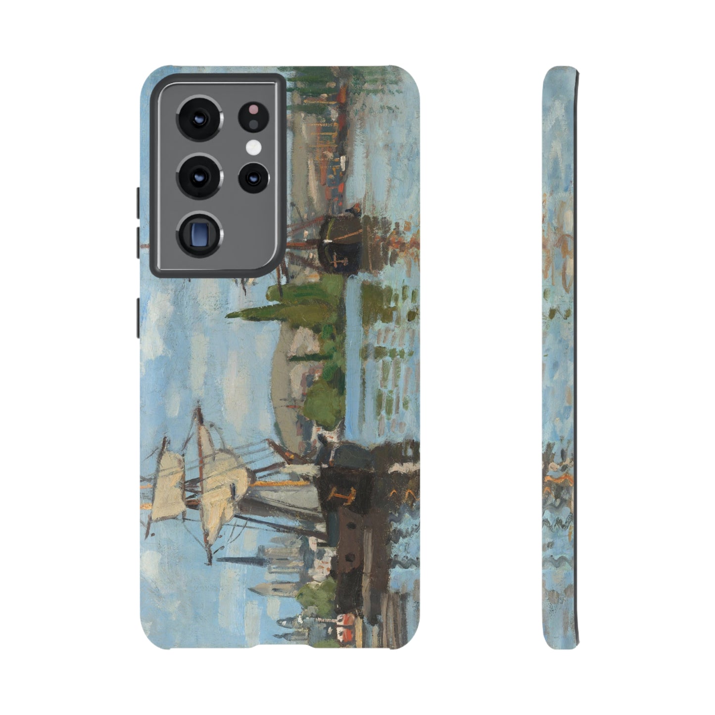 Ships Riding on the Seine at Rouen by Claude Monet - Cell Phone Case