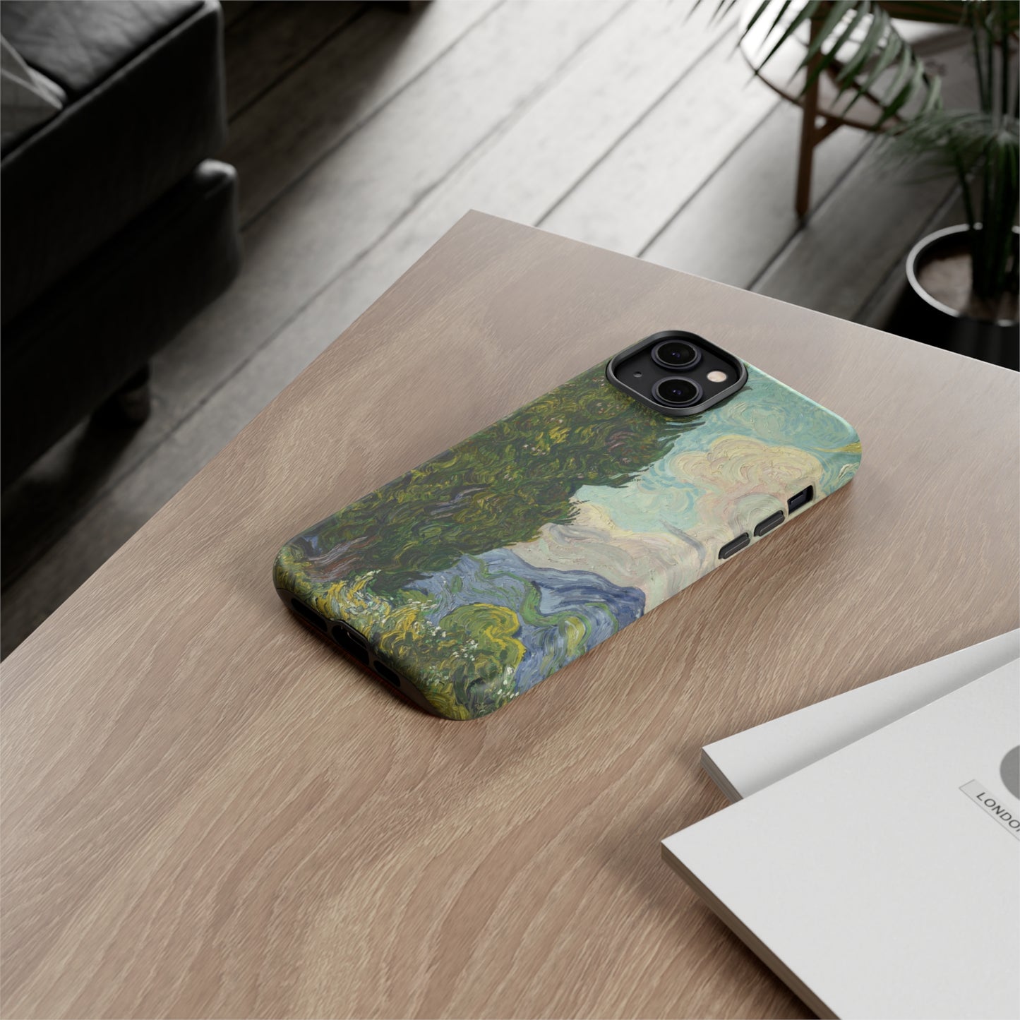 Cypresses by Vincent Van Gogh - Cell Phone Case