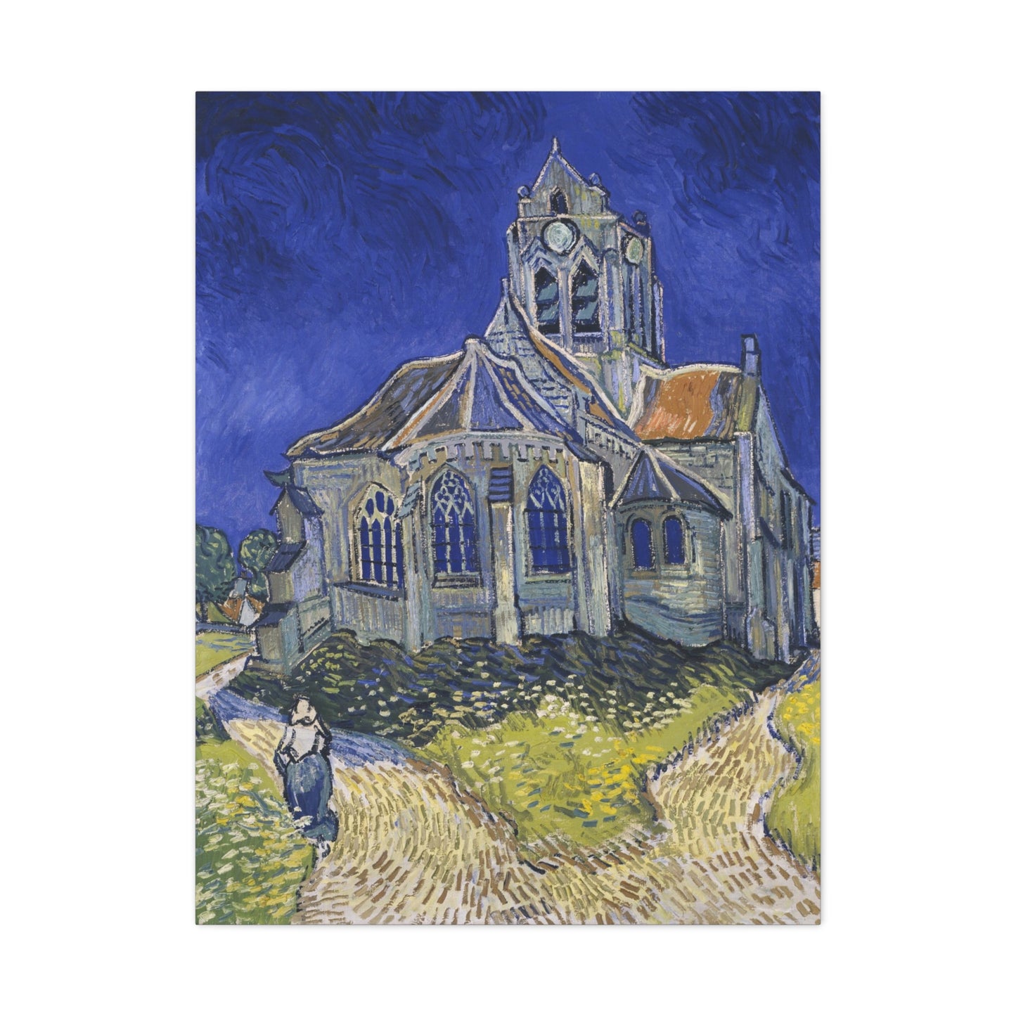 The Church in Auvers sur Oise by Vincent Van Gogh - Canvas Print