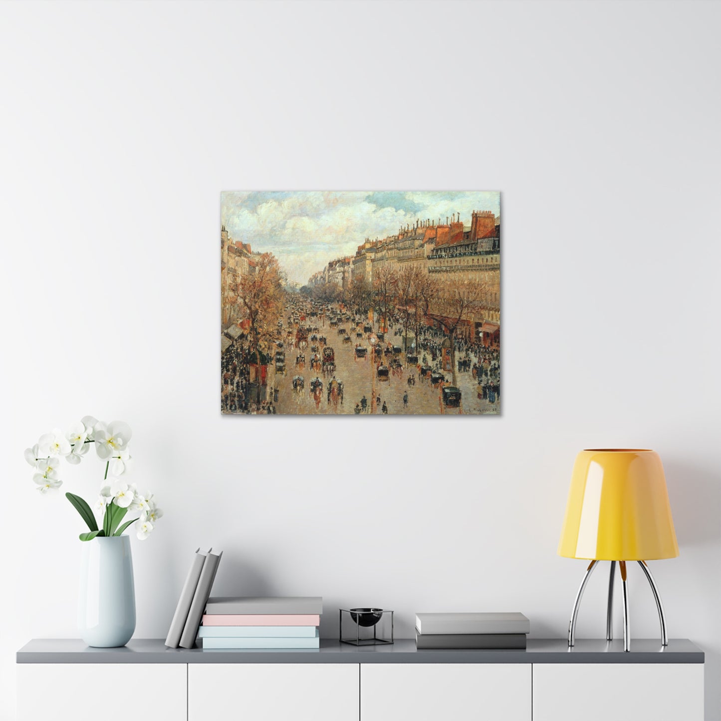 Boulevard Montmartre by Camille Pissarro - Canvas Print