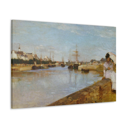 The Harbor at Lorient by Berthe Morisot - Canvas Print
