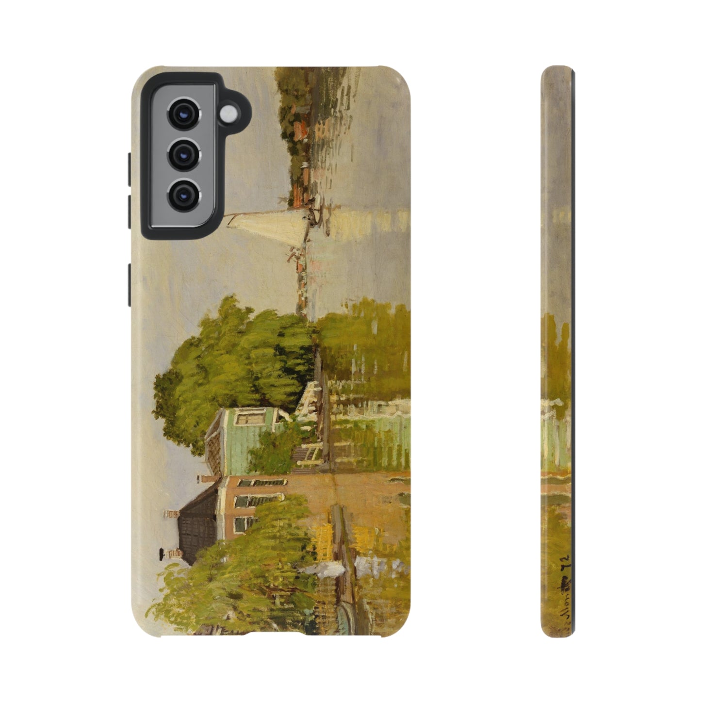 Houses on the Achterzaan by Claude Monet - Cell Phone Case