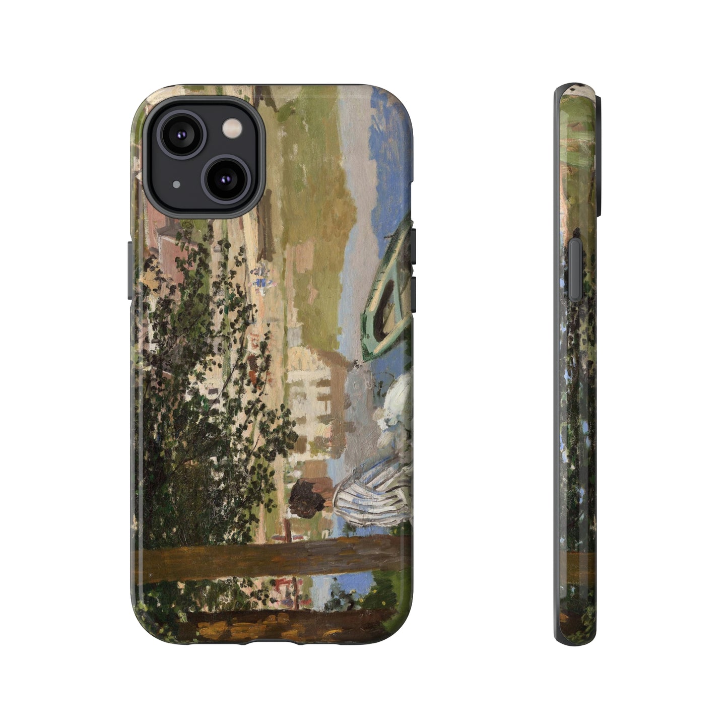 On the Bank of the Seine by Claude Monet - Cell Phone Case