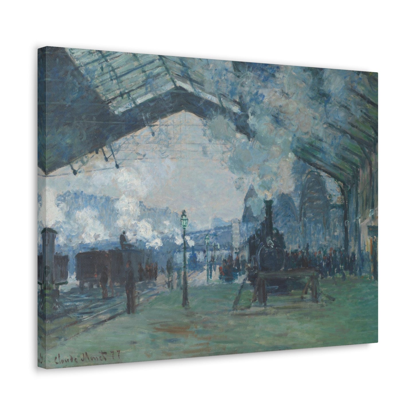 Arrival of the Normandy Train, Gare Saint-Lazare by Claude Monet - Canvas Print