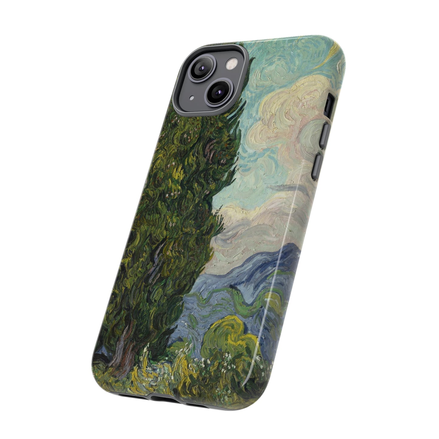 Cypresses by Vincent Van Gogh - Cell Phone Case