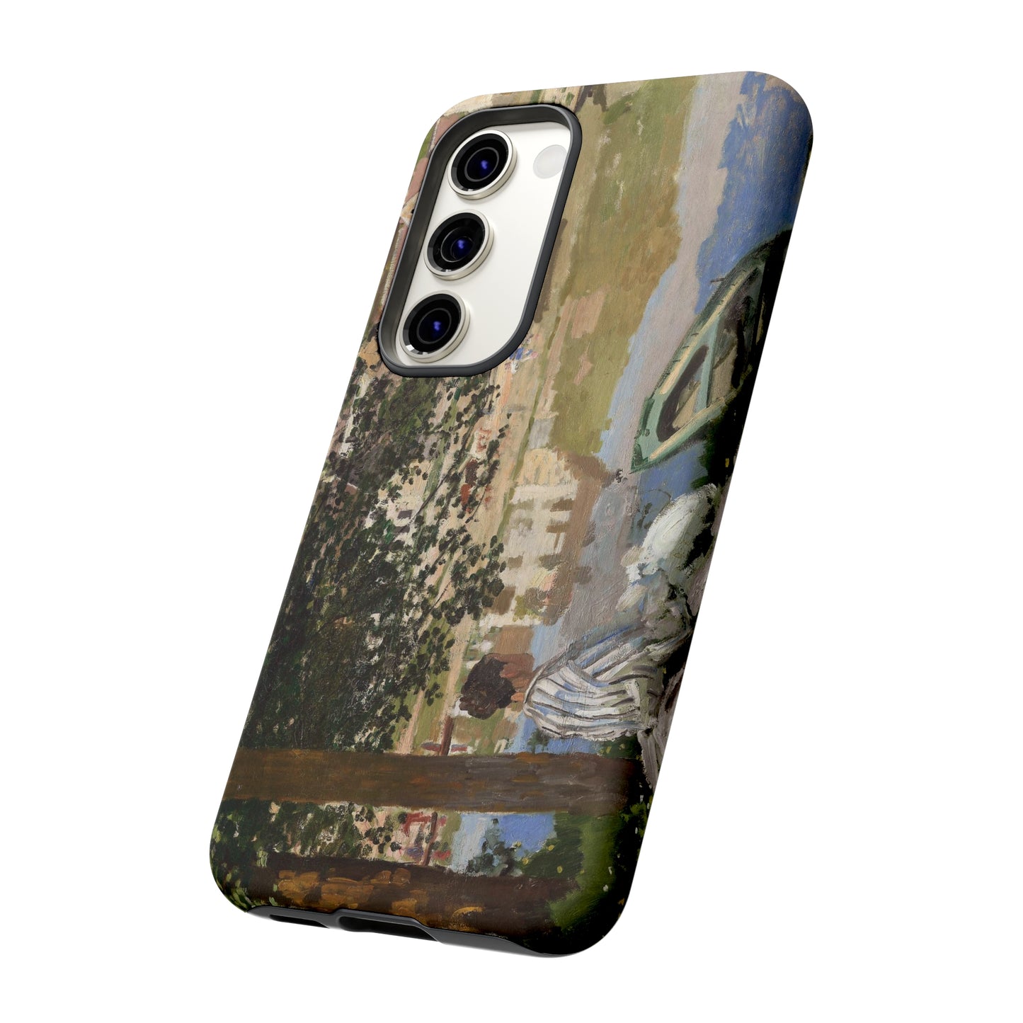 On the Bank of the Seine by Claude Monet - Cell Phone Case