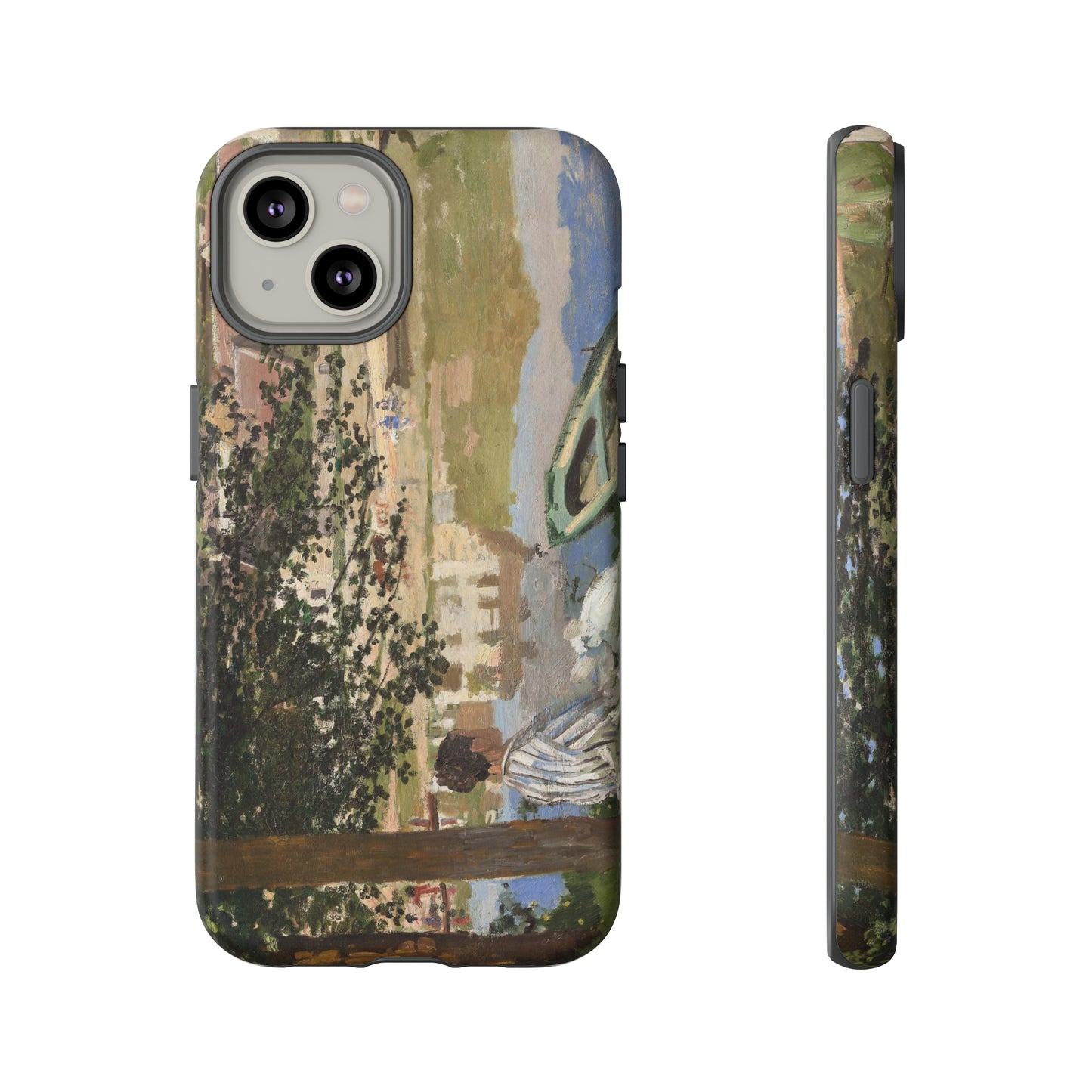 On the Bank of the Seine by Claude Monet - Cell Phone Case