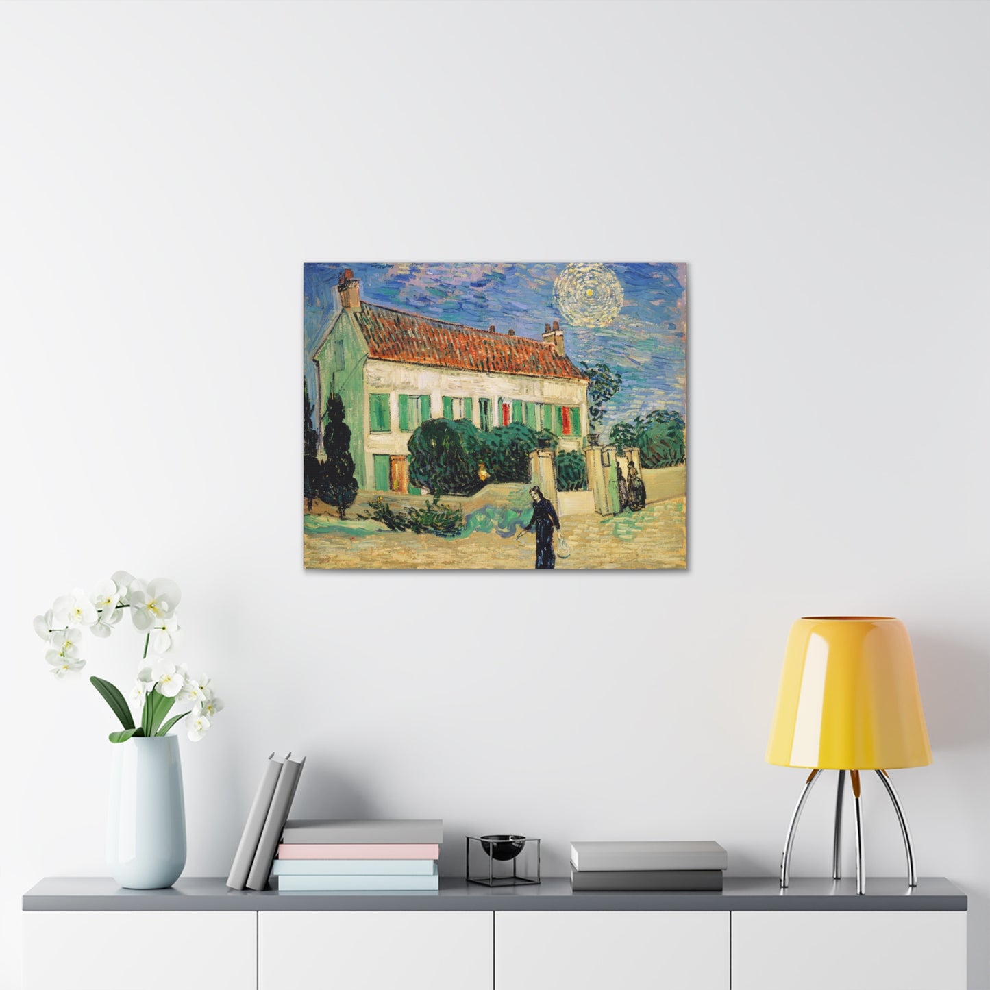 White House at Night by Vincent Van Gogh - Canvas Print