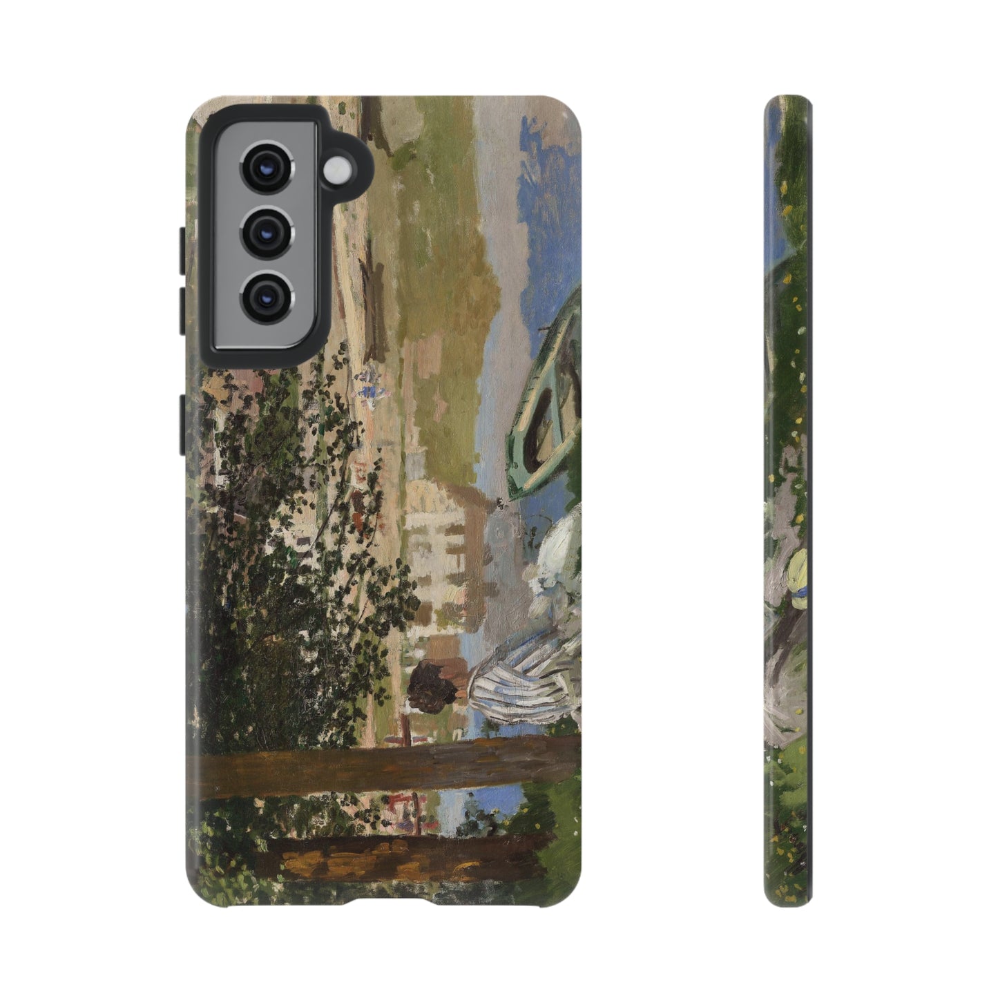 On the Bank of the Seine by Claude Monet - Cell Phone Case