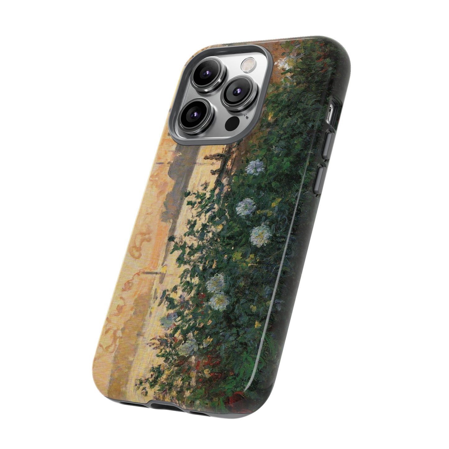 Flowered Riverbank, Argenteuil by Claude Monet - Cell Phone Case