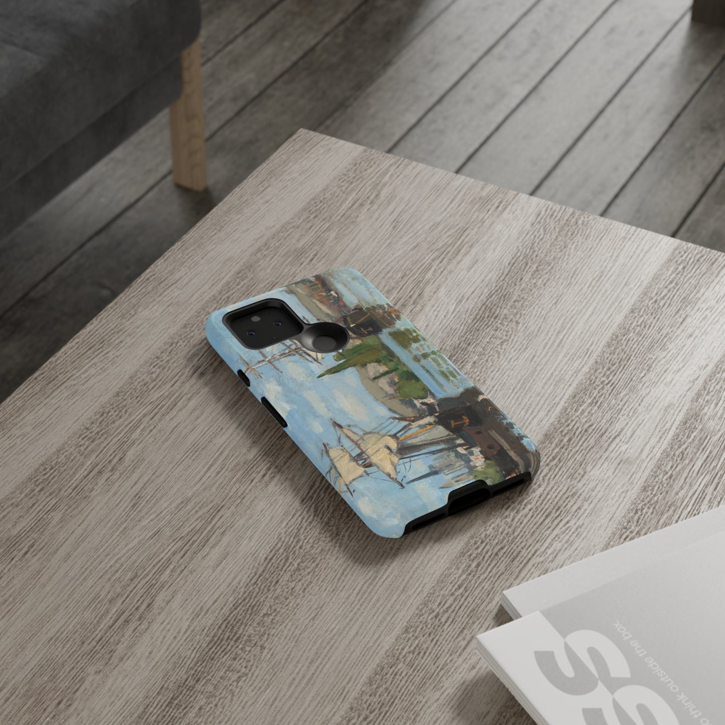 Ships Riding on the Seine at Rouen by Claude Monet - Cell Phone Case