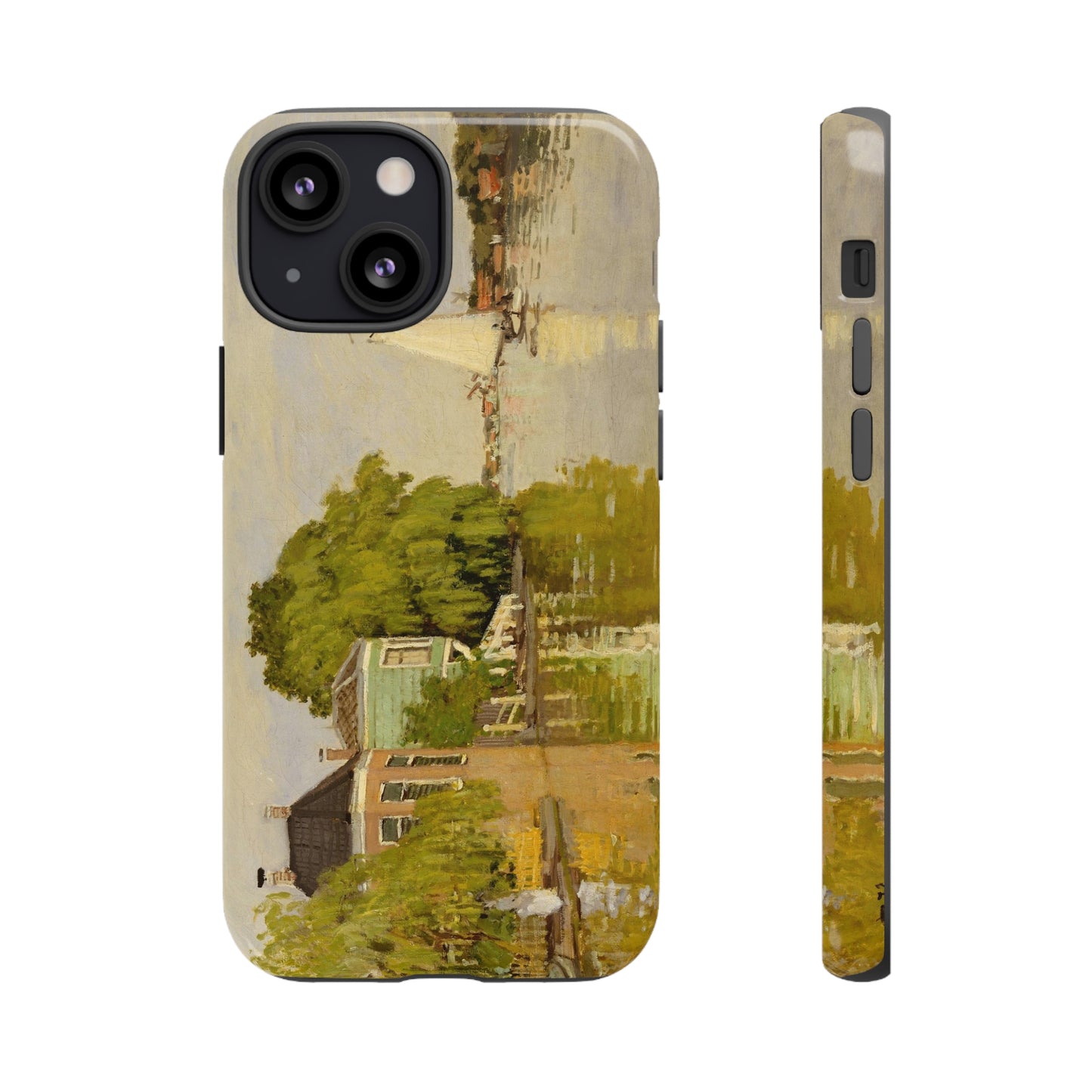 Houses on the Achterzaan by Claude Monet - Cell Phone Case