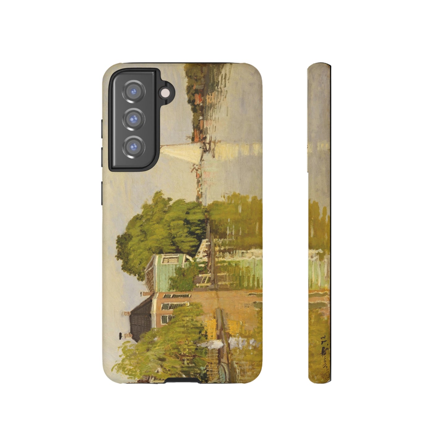 Houses on the Achterzaan by Claude Monet - Cell Phone Case