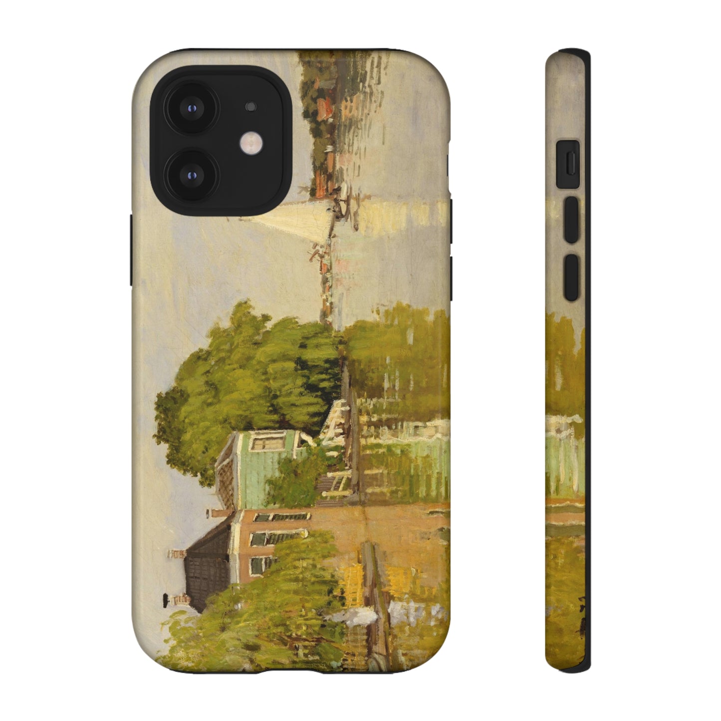 Houses on the Achterzaan by Claude Monet - Cell Phone Case