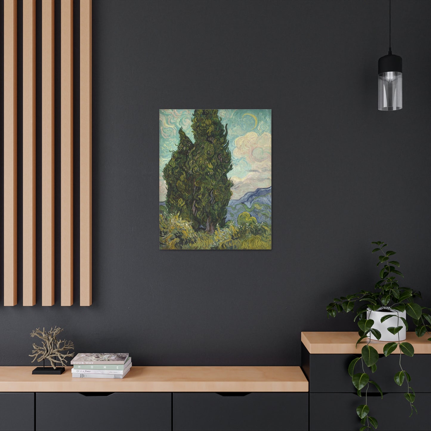 Cypresses by Vincent Van Gogh - Canvas Print