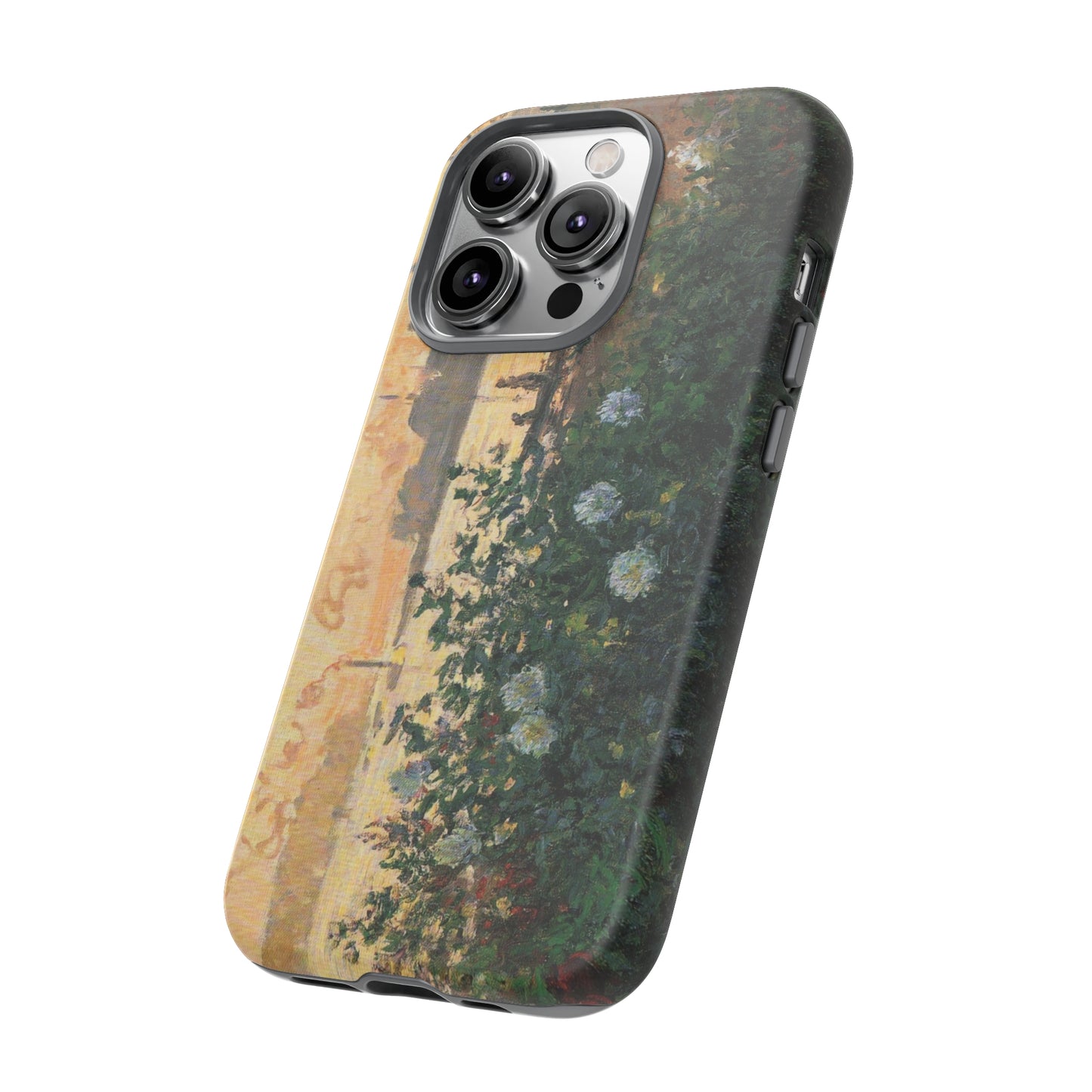 Flowered Riverbank, Argenteuil by Claude Monet - Cell Phone Case