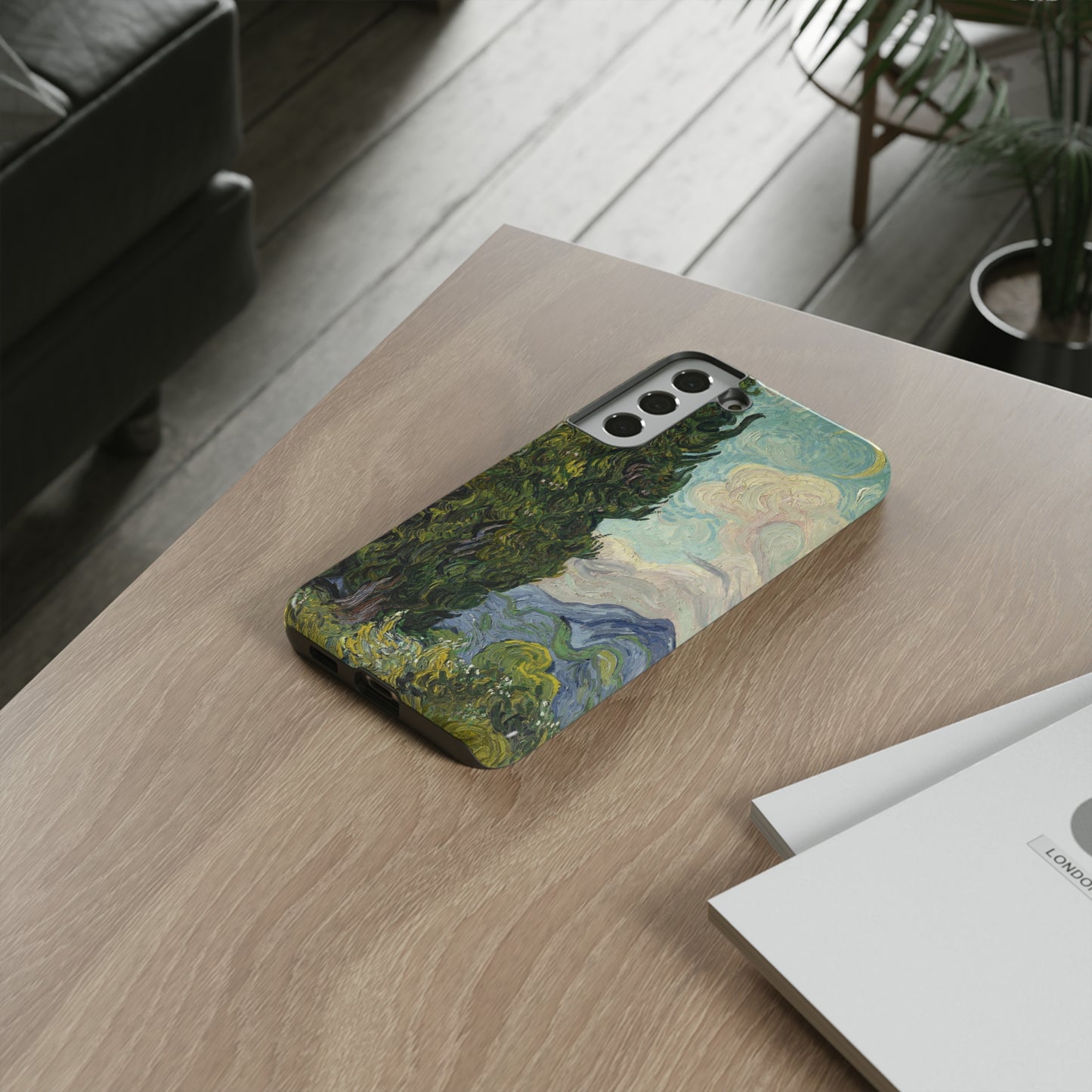 Cypresses by Vincent Van Gogh - Cell Phone Case