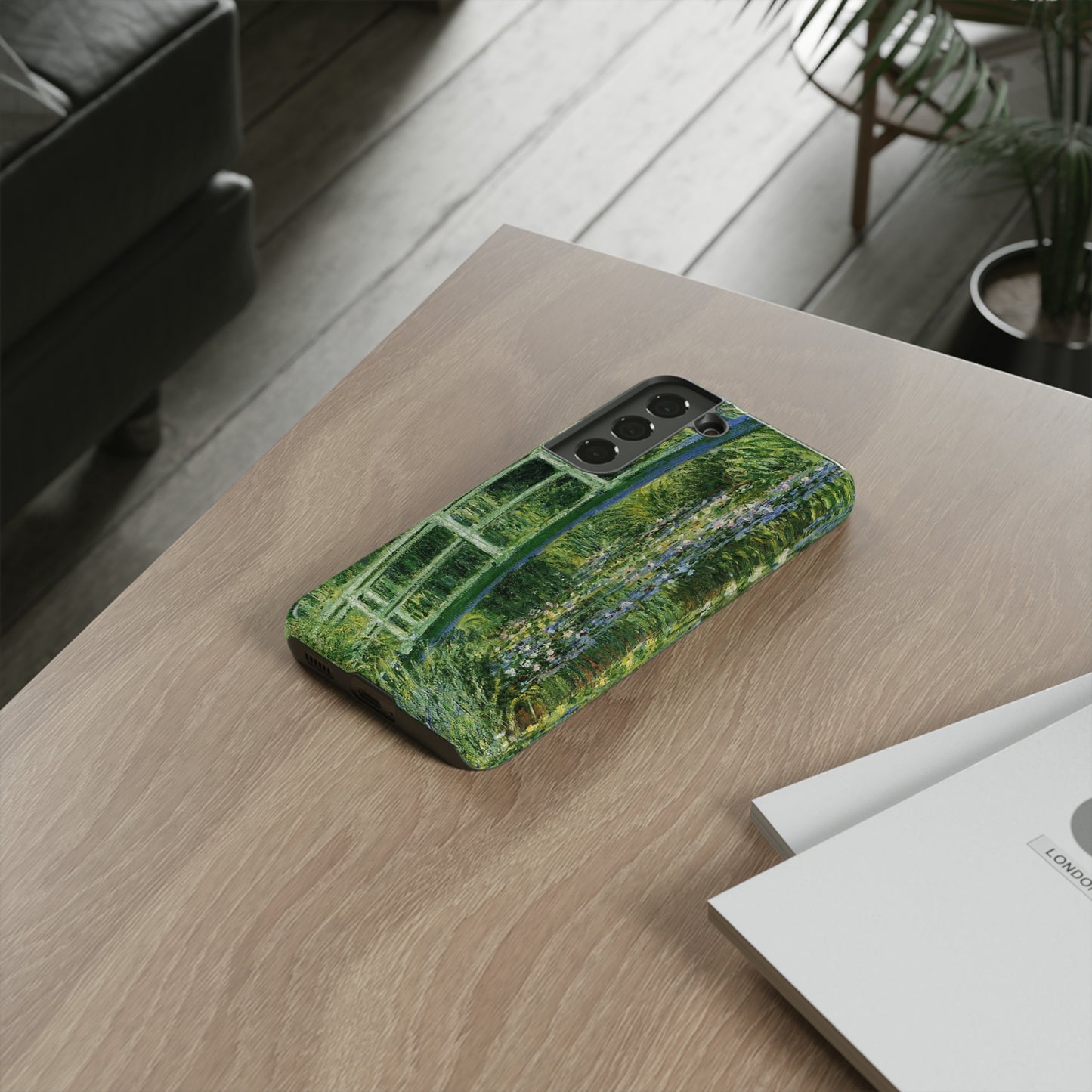 Water Lilies and a Japanese Bridge by Claude Monet - Cell Phone Case