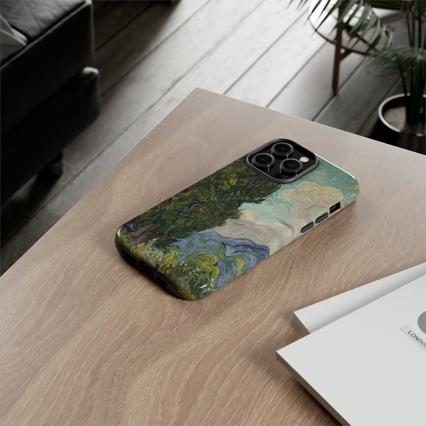 Cypresses by Vincent Van Gogh - Cell Phone Case