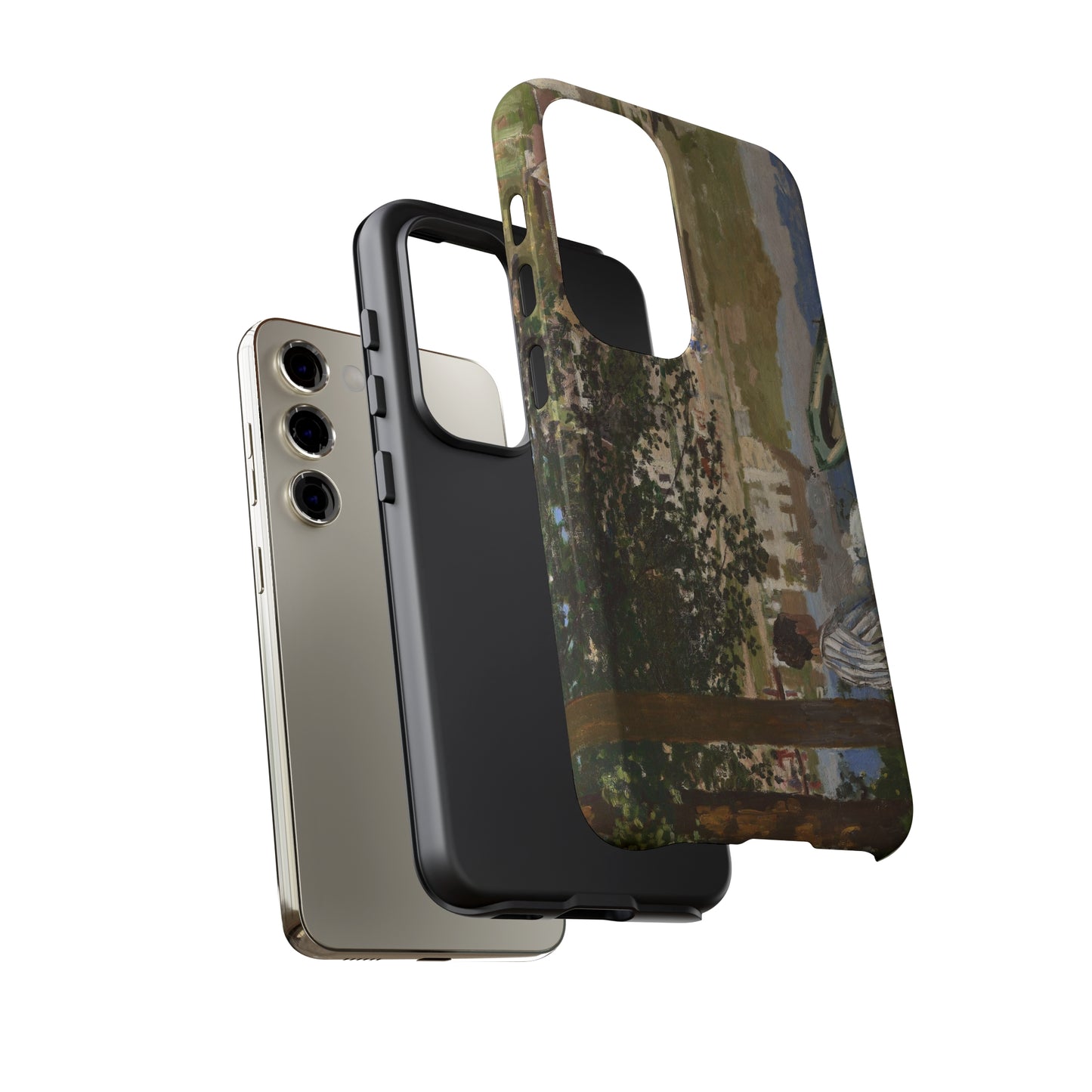 On the Bank of the Seine by Claude Monet - Cell Phone Case