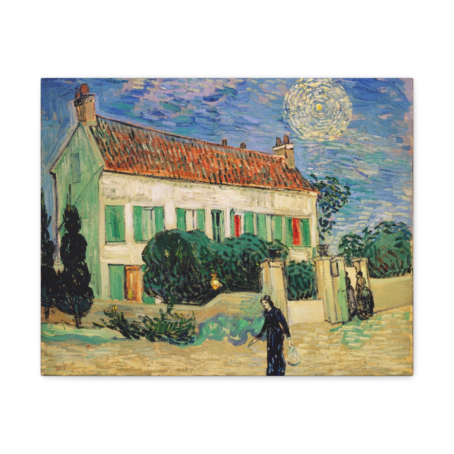 White House at Night by Vincent Van Gogh - Canvas Print