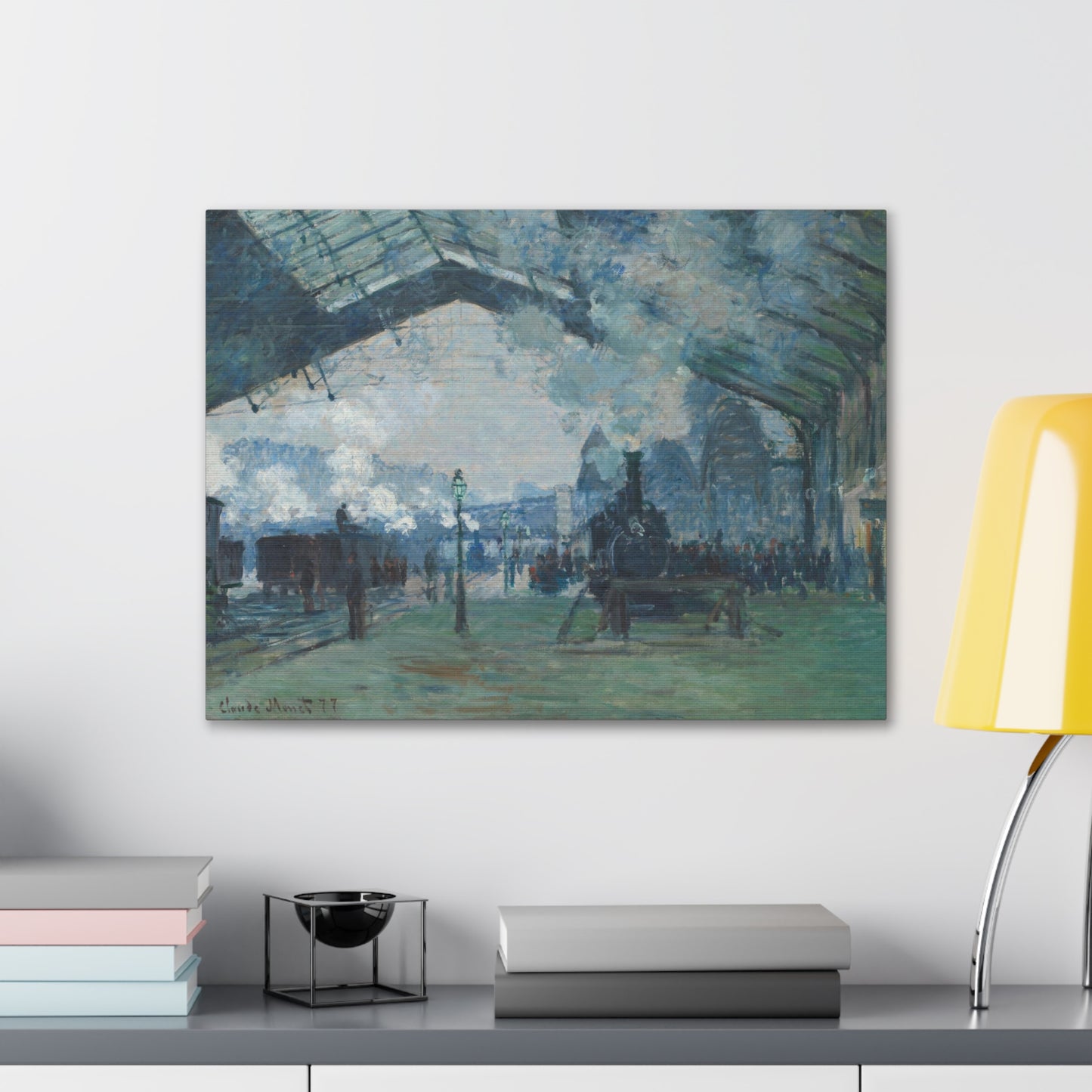 Arrival of the Normandy Train, Gare Saint-Lazare by Claude Monet - Canvas Print