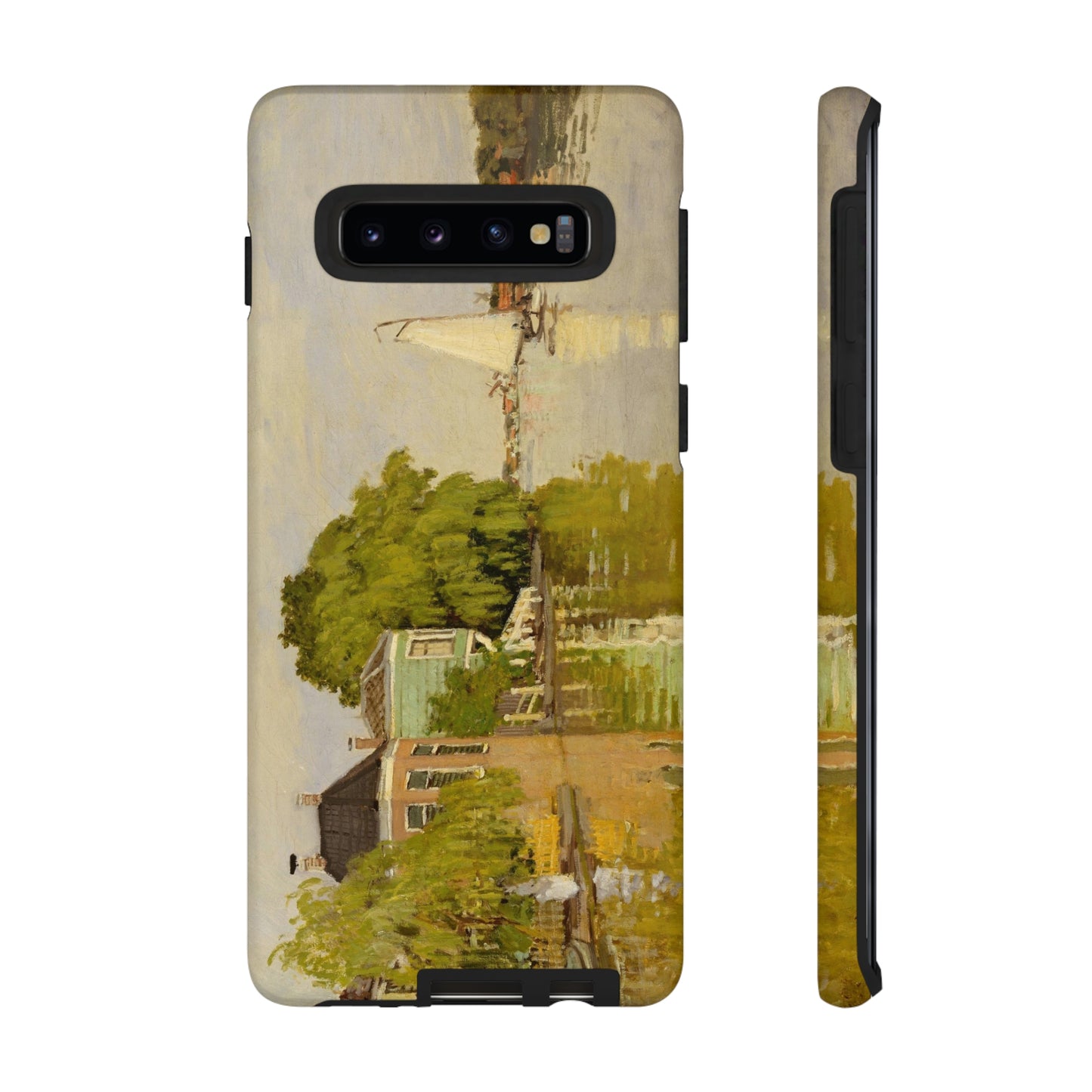 Houses on the Achterzaan by Claude Monet - Cell Phone Case