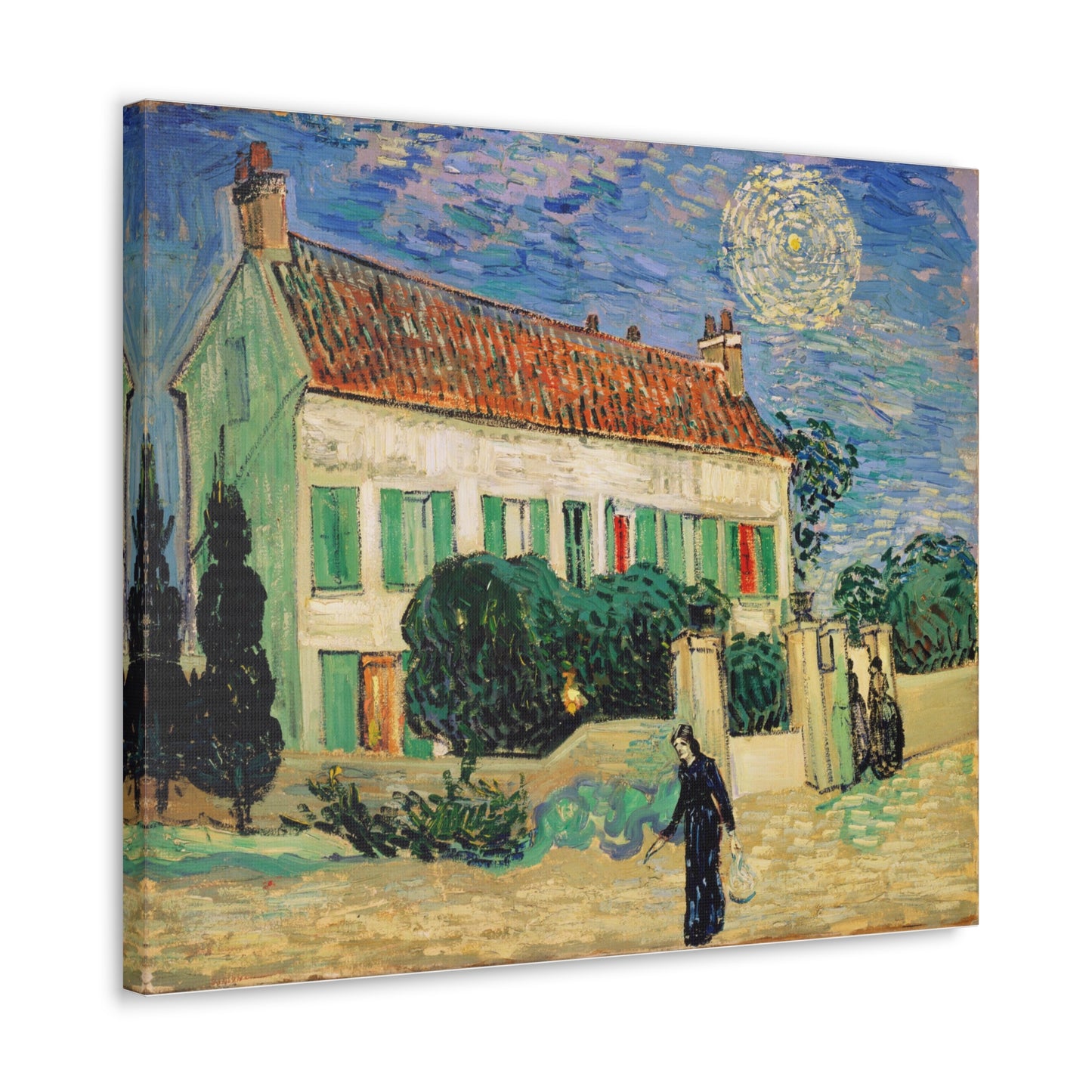 White House at Night by Vincent Van Gogh - Canvas Print