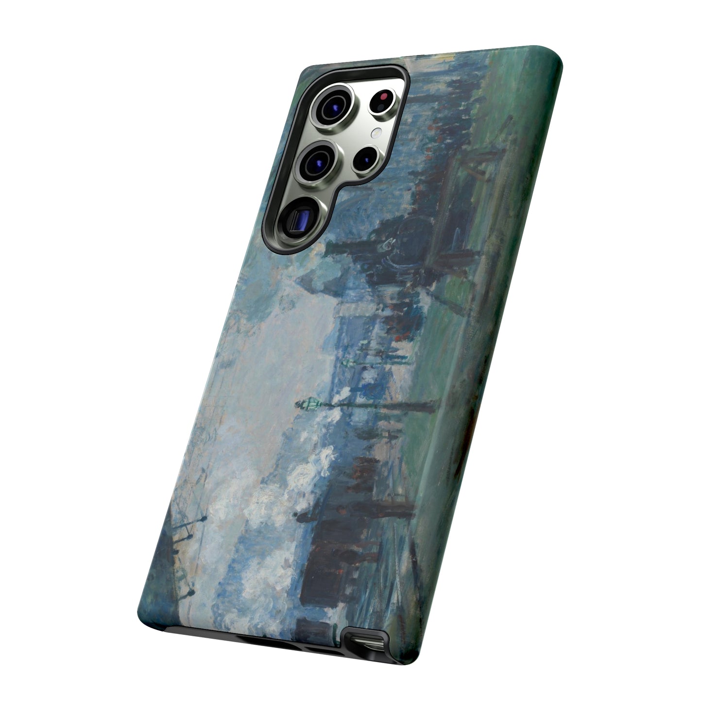 Arrival of the Normandy Train by Claude Monet - Cell Phone Case