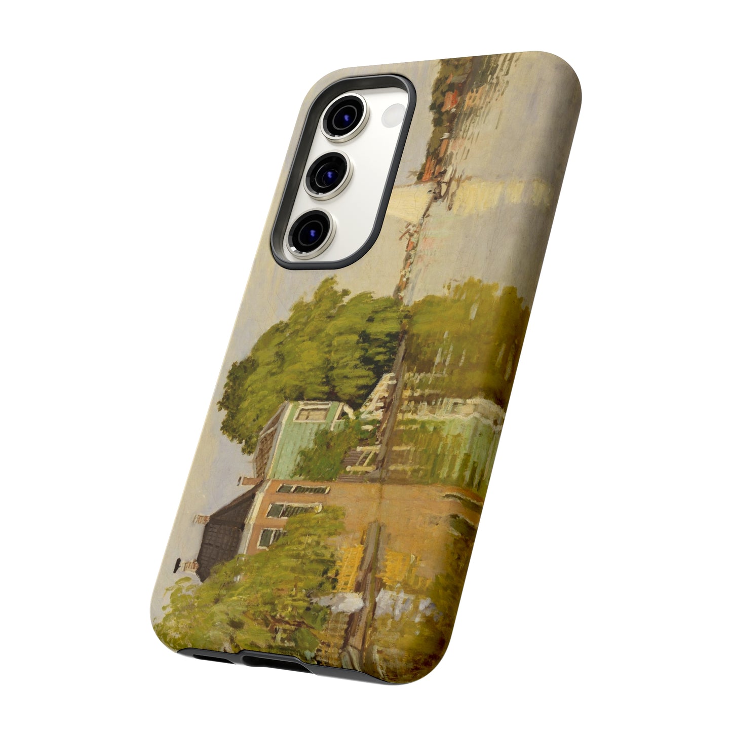 Houses on the Achterzaan by Claude Monet - Cell Phone Case