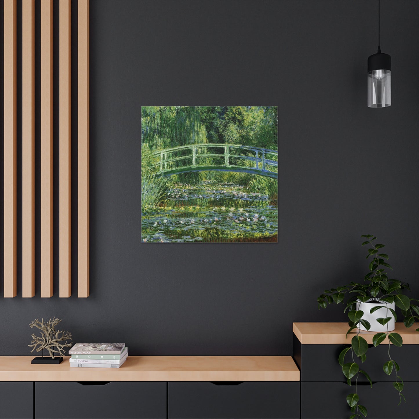 Water Lilies and Japanese Bridge by Claude Monet - Canvas Print