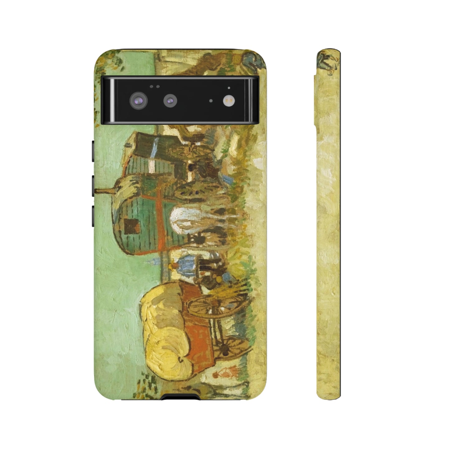 Encampment of Gypsies with Caravans by Vincent Van Gogh - Cell Phone Case