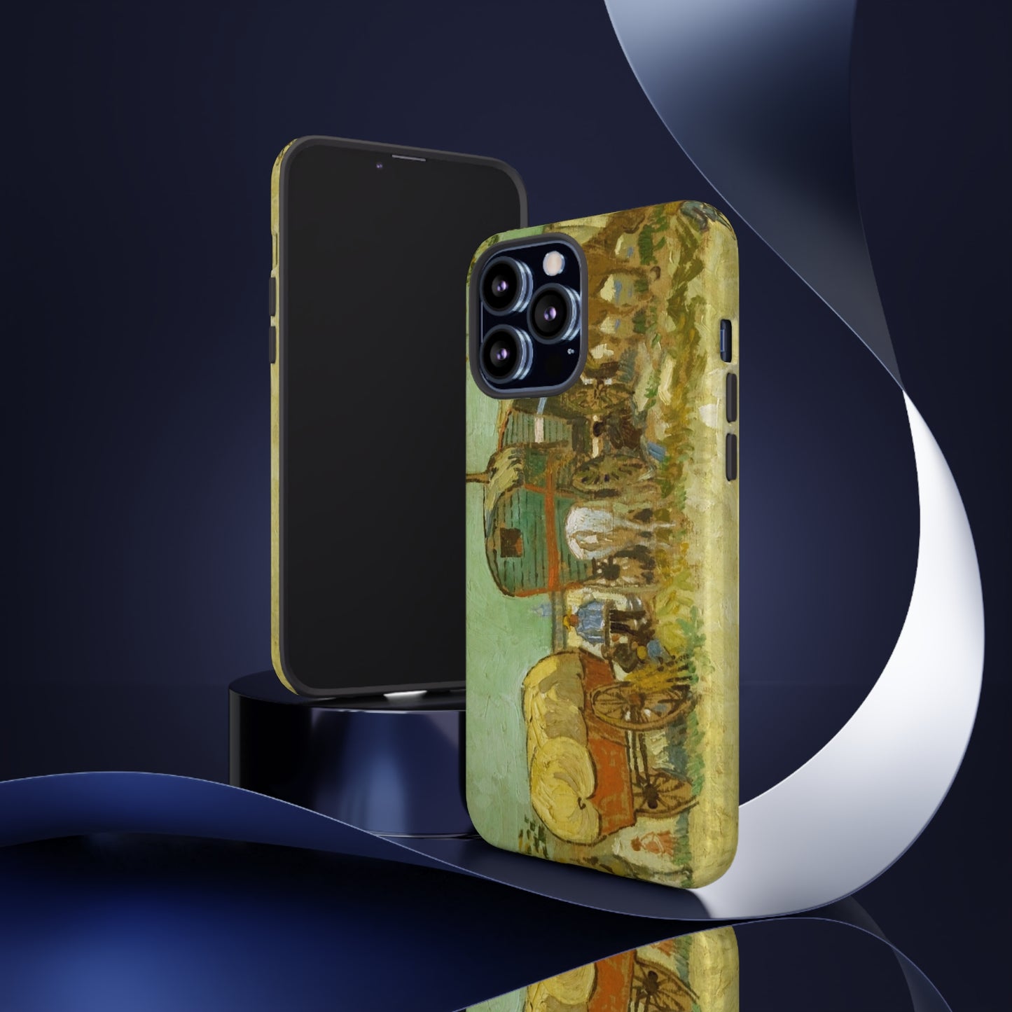 Encampment of Gypsies with Caravans by Vincent Van Gogh - Cell Phone Case