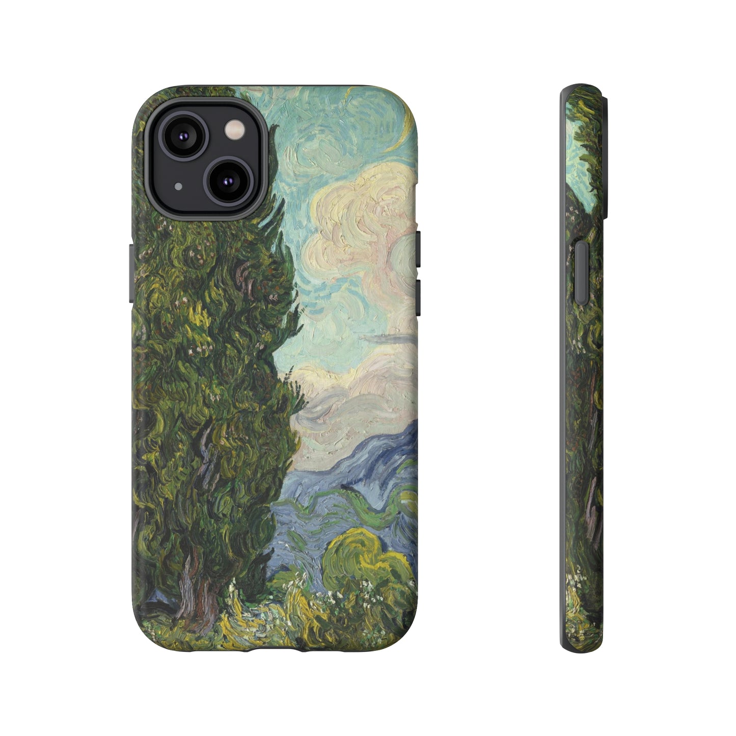 Cypresses by Vincent Van Gogh - Cell Phone Case