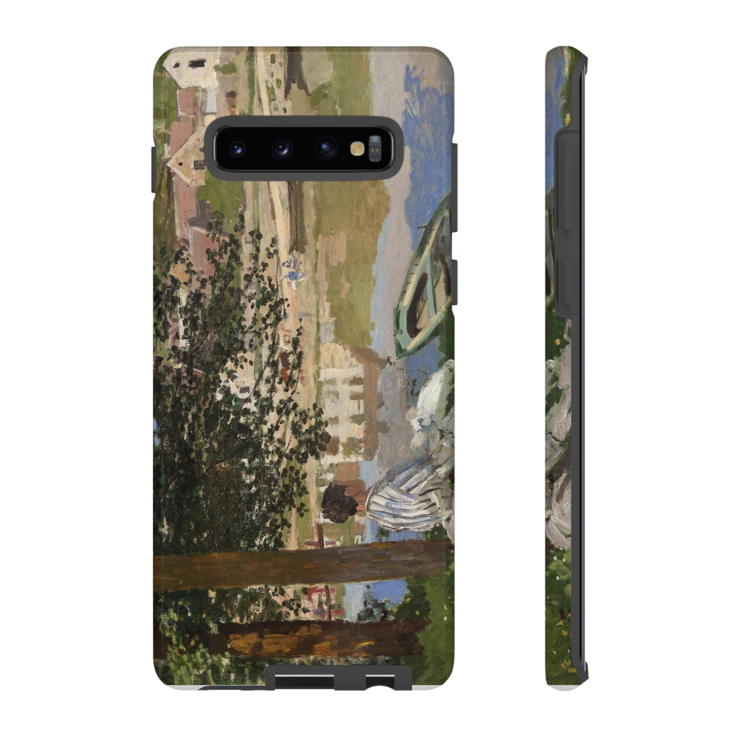 On the Bank of the Seine by Claude Monet - Cell Phone Case