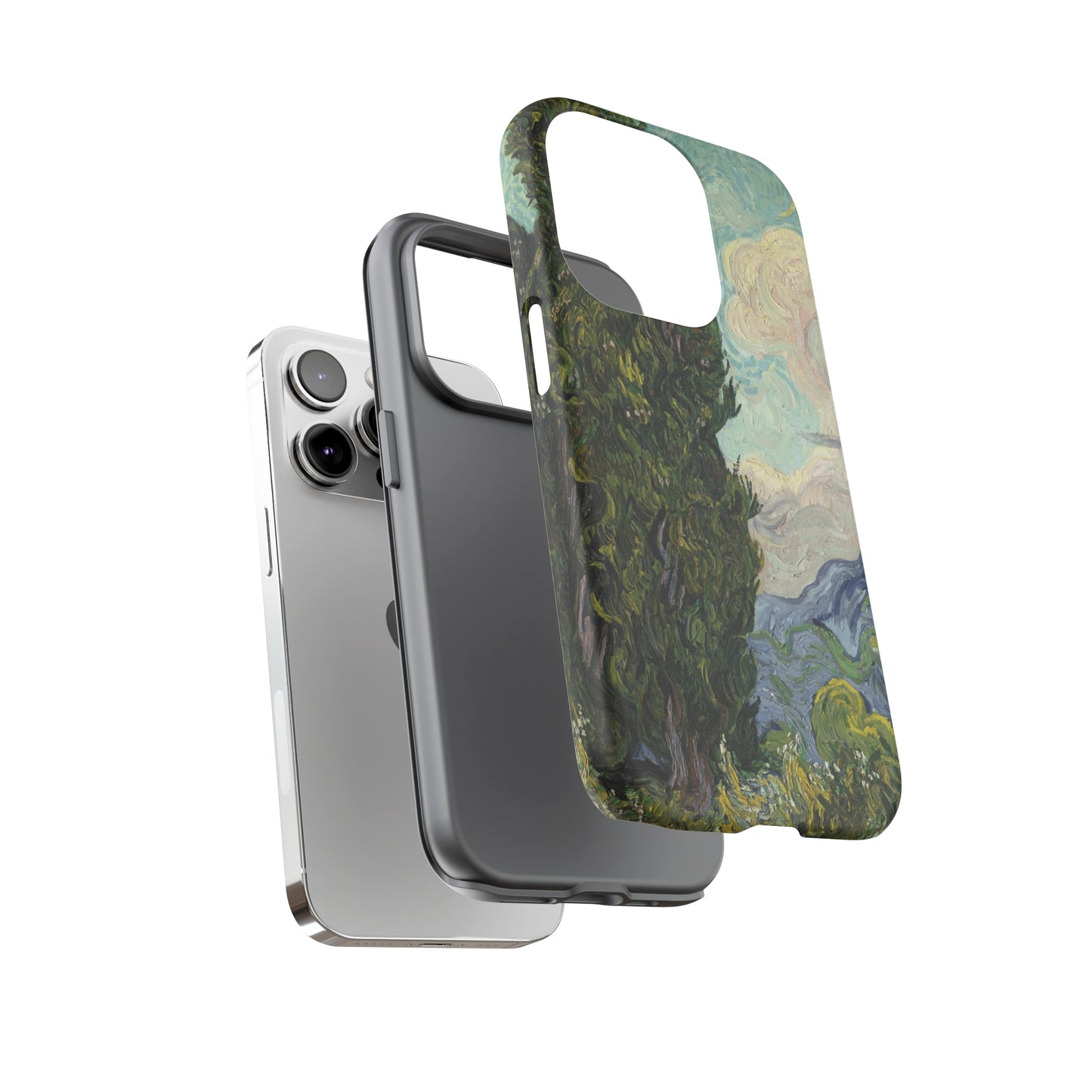 Cypresses by Vincent Van Gogh - Cell Phone Case