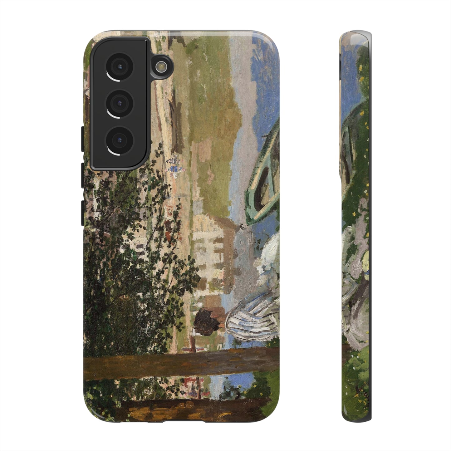 On the Bank of the Seine by Claude Monet - Cell Phone Case