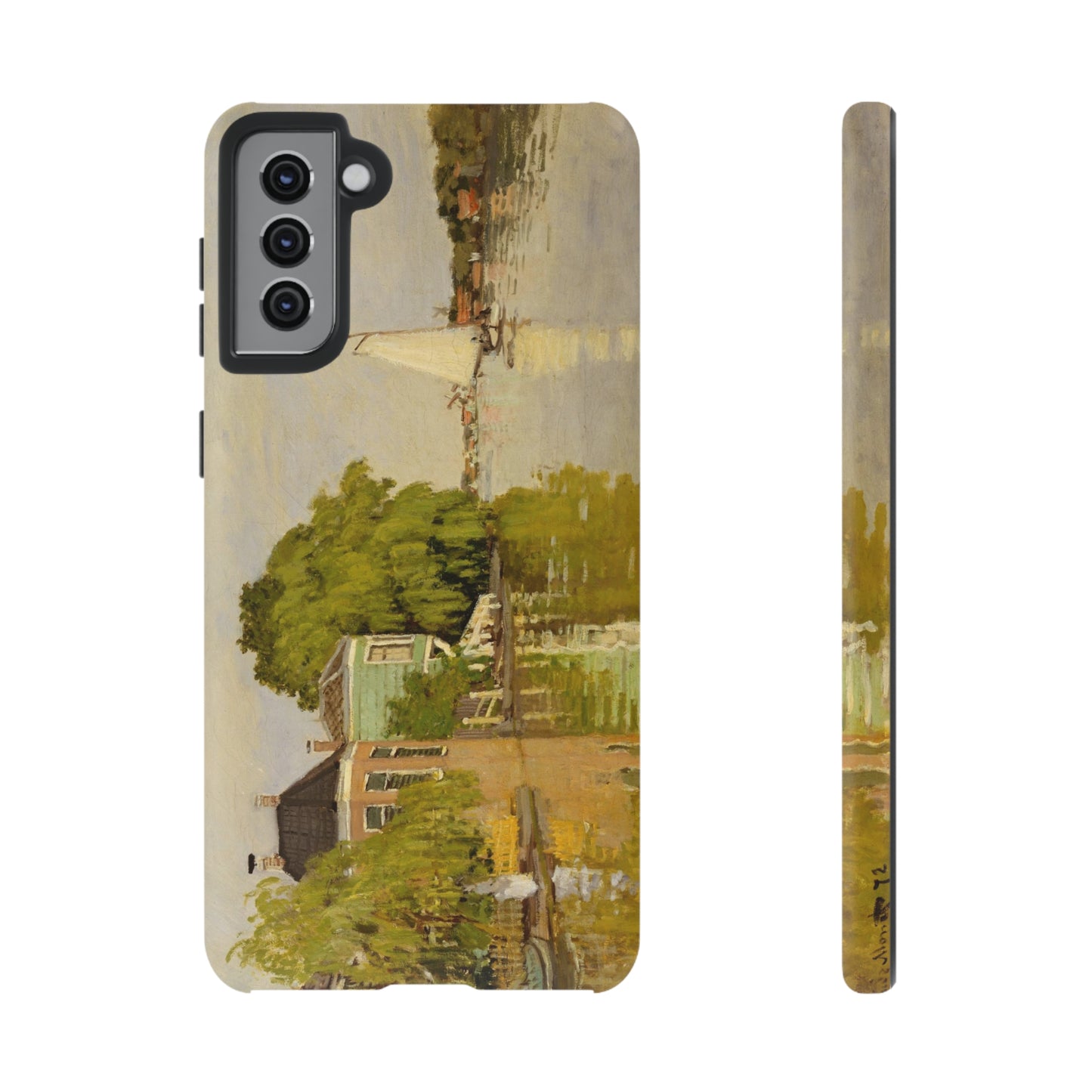 Houses on the Achterzaan by Claude Monet - Cell Phone Case